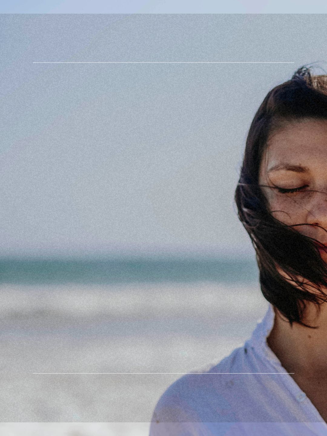 Calm face sea background