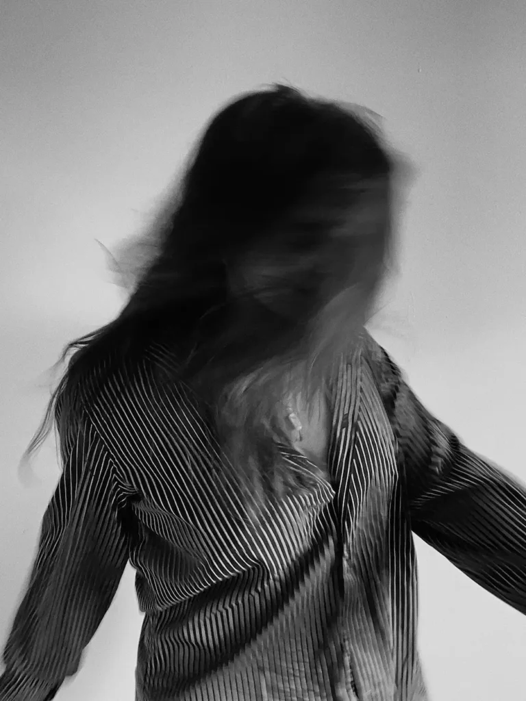 Woman blurred